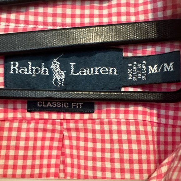 Ralph Lauren Blue Label Pink Gingham Shirt, size Medium, Valentine’s Day - Picture 8 of 9